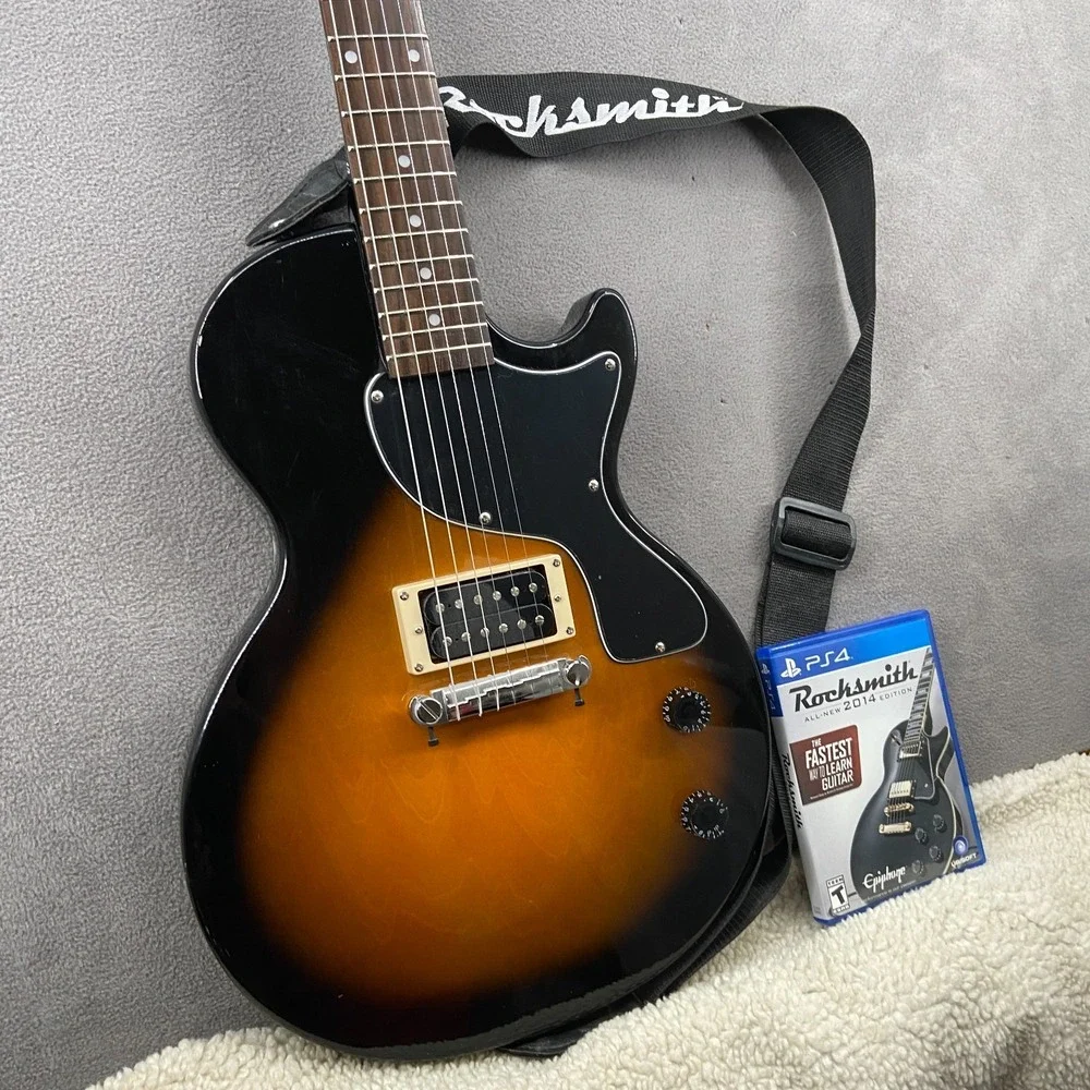 Epiphone Les Paul Junior Electric Guitar Sunburst Finish w/ Rocksmith Game Disc
